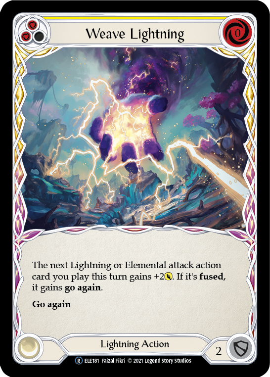 Weave Lightning (Yellow) [U-ELE181] Unlimited Rainbow Foil | Webway Games