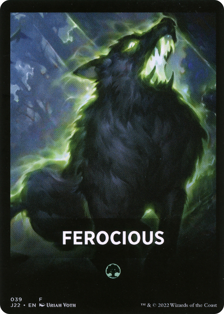 Ferocious Theme Card [Jumpstart 2022 Front Cards] | Webway Games