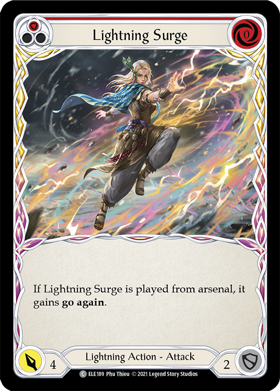 Lightning Surge (Red) [ELE189] (Tales of Aria)  1st Edition Normal | Webway Games