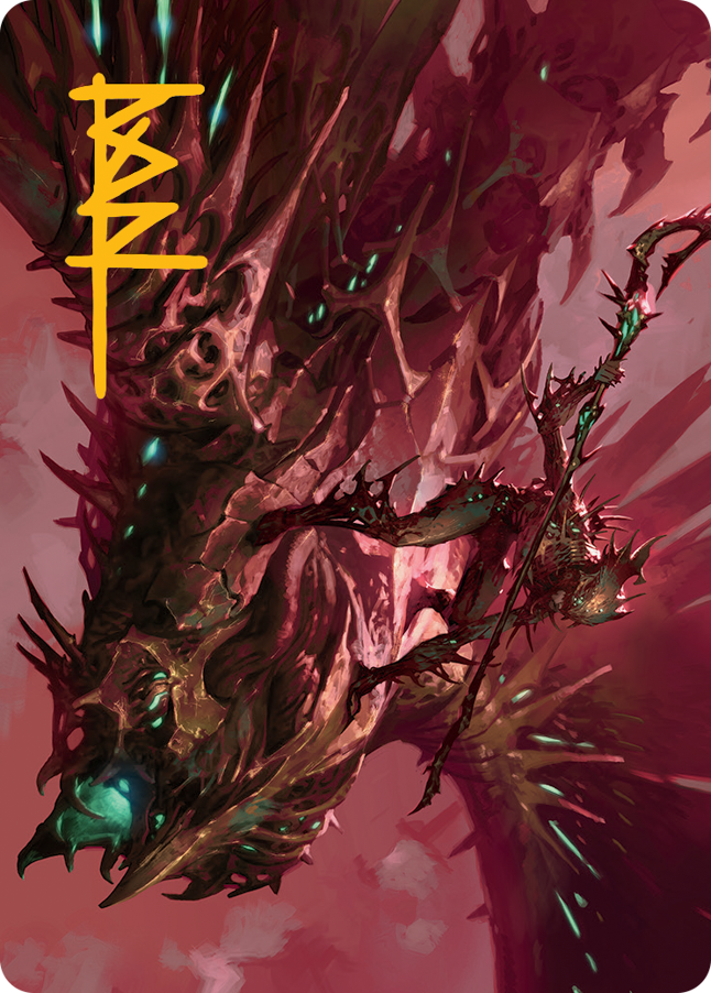 Skyclave Invader Art Card (Gold-Stamped Signature) [March of the Machine Art Series] | Webway Games
