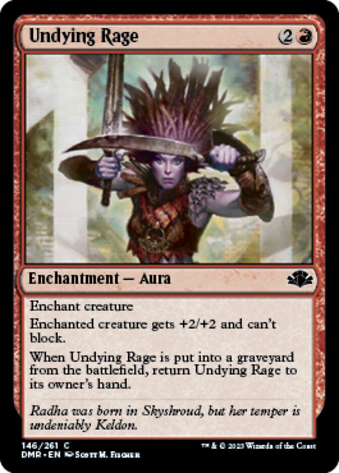 Undying Rage [Dominaria Remastered] | Webway Games