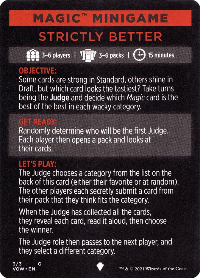 Strictly Better (Magic Minigame) [Innistrad: Crimson Vow Minigame] | Webway Games