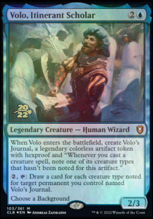 Volo, Itinerant Scholar [Commander Legends: Battle for Baldur's Gate Prerelease Promos] | Webway Games