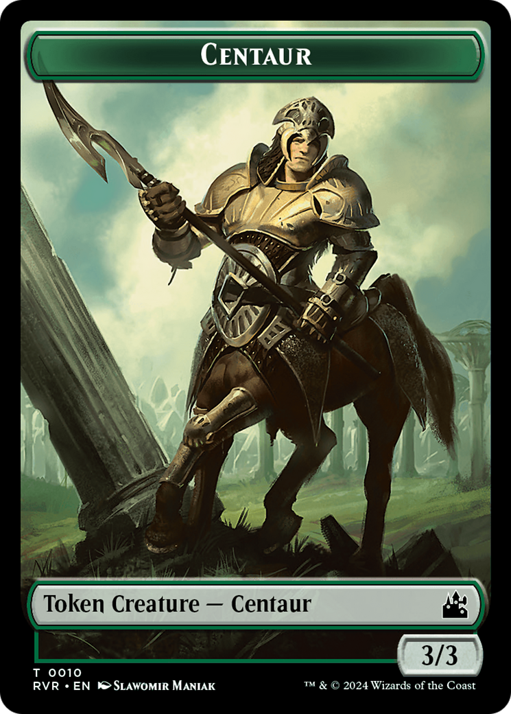 Saproling // Centaur Double-Sided Token [Ravnica Remastered Tokens] | Webway Games