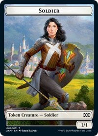 Soldier // Squirrel Double-sided Token [Double Masters Tokens] | Webway Games