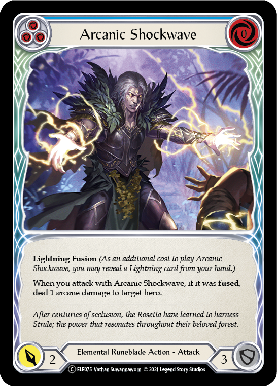 Arcanic Shockwave (Blue) [U-ELE075] Unlimited Rainbow Foil | Webway Games