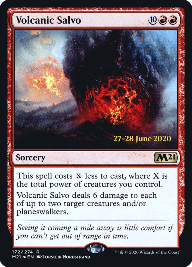 Volcanic Salvo  [Core Set 2021 Prerelease Promos] | Webway Games