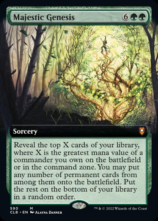 Majestic Genesis (Extended Art) [Commander Legends: Battle for Baldur's Gate] | Webway Games