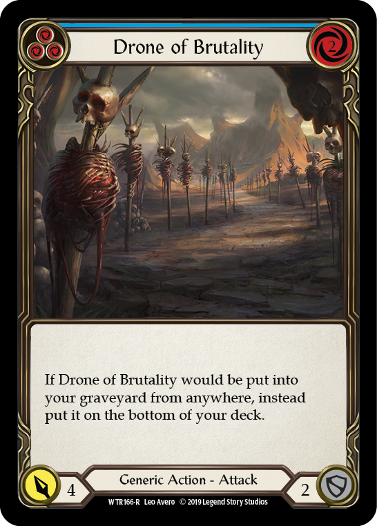 Drone of Brutality (Blue) [WTR166-R] Alpha Print Rainbow Foil | Webway Games