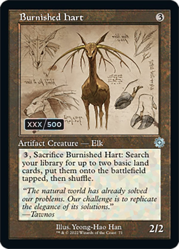 Burnished Hart (Retro Schematic) (Serial Numbered) [The Brothers' War Retro Artifacts] | Webway Games