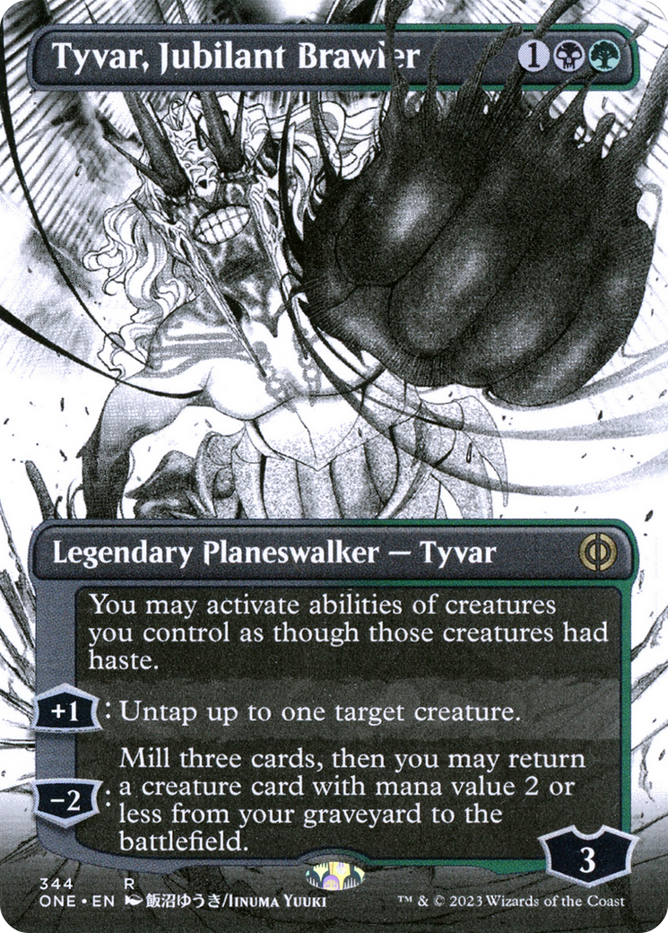 Tyvar, Jubilant Brawler (Borderless Manga) [Phyrexia: All Will Be One] | Webway Games