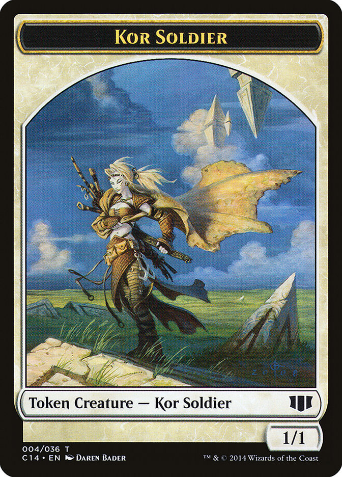 Kor Soldier // Pegasus Double-sided Token [Commander 2014 Tokens] | Webway Games