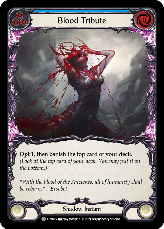 Blood Tribute (Blue) [LEV025] (Monarch Levia Blitz Deck) | Webway Games
