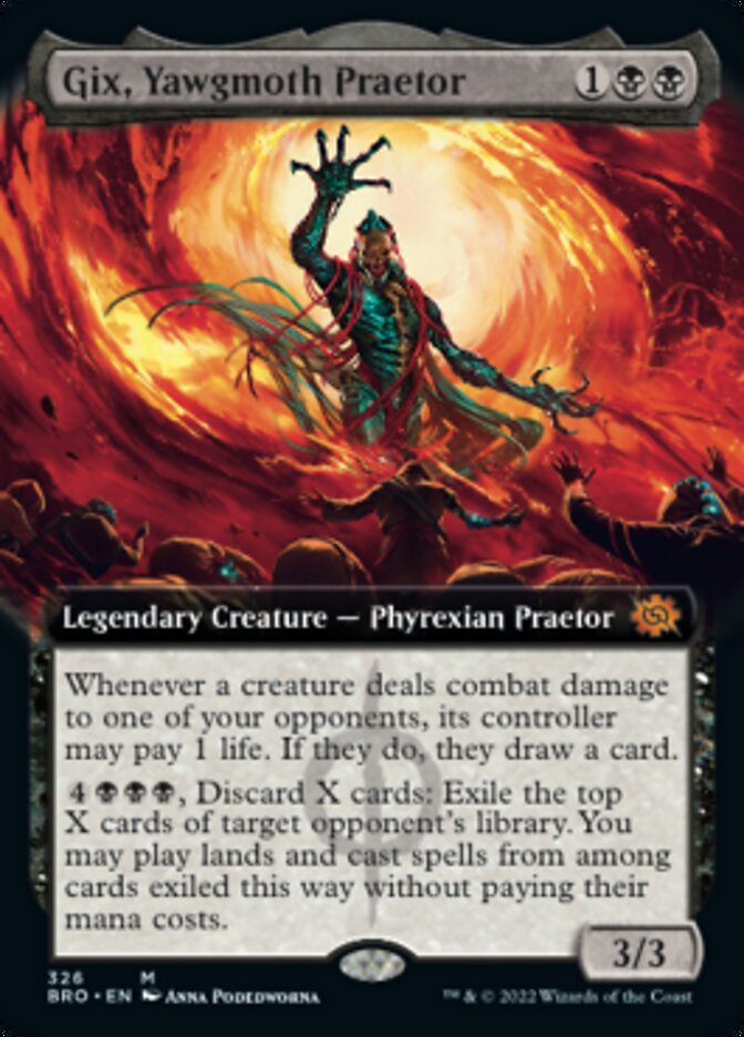 Gix, Yawgmoth Praetor (Extended Art) [The Brothers' War] | Webway Games