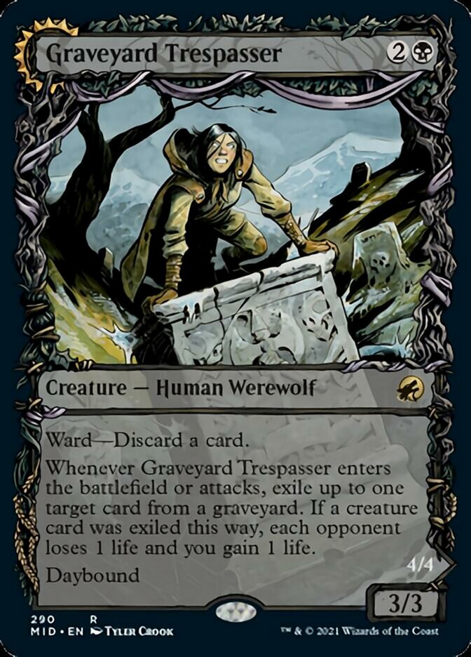 Graveyard Trespasser // Graveyard Glutton (Showcase Equinox) [Innistrad: Midnight Hunt] | Webway Games