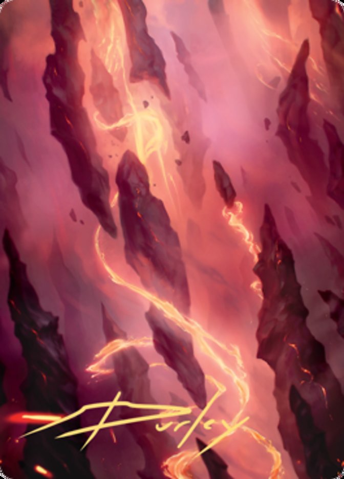 Mountain 1 Art Card (Gold-Stamped Signature) [Zendikar Rising Art Series] | Webway Games