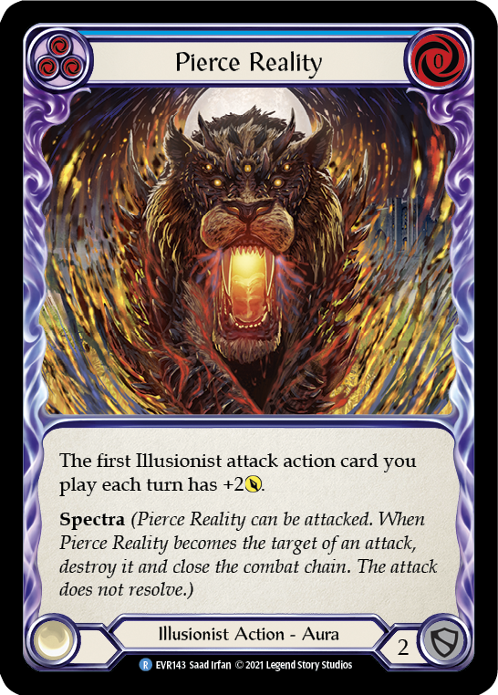 Pierce Reality (Blue) [EVR143] (Everfest)  1st Edition Rainbow Foil | Webway Games