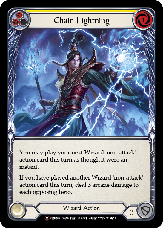 Chain Lightning (Rainbow Foil) [CRU162-RF] Unlimited Rainbow Foil | Webway Games