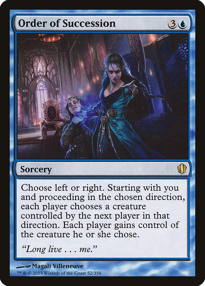 Order of Succession [Commander 2013] | Webway Games