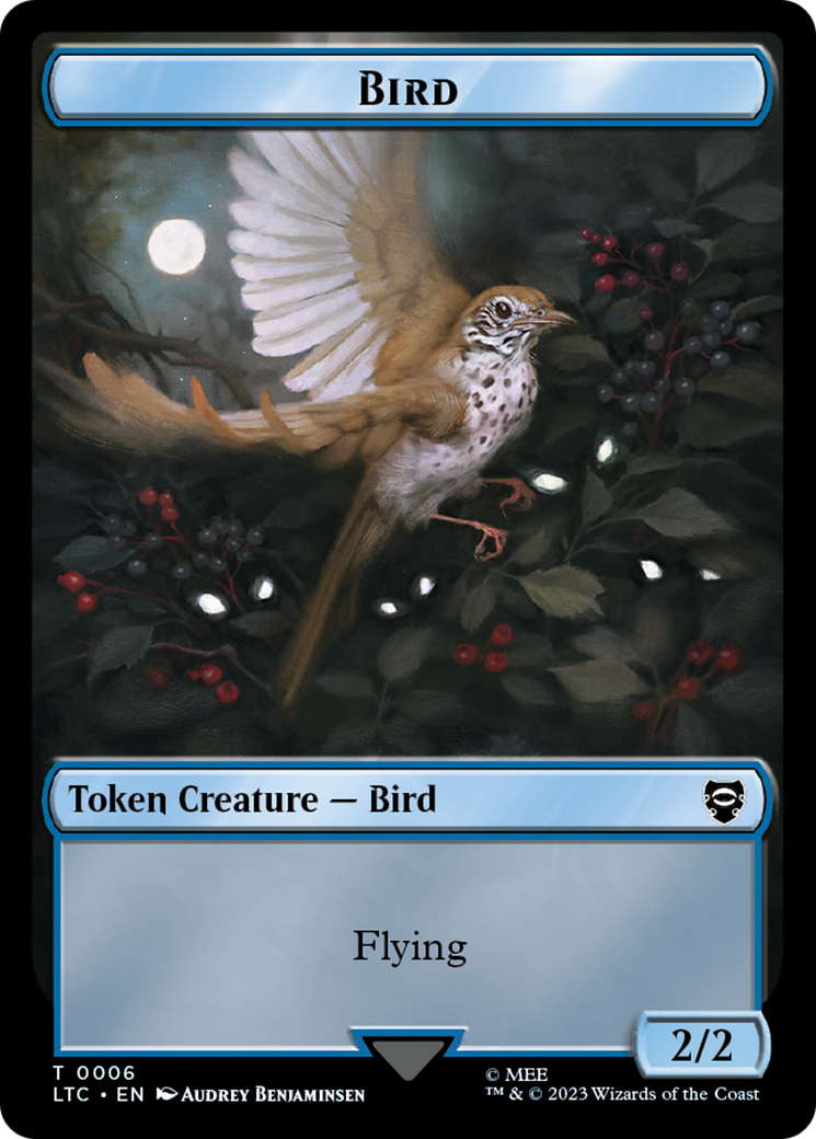 Elf Warrior // Bird Double Sided Token [The Lord of the Rings: Tales of Middle-Earth Commander Tokens] | Webway Games