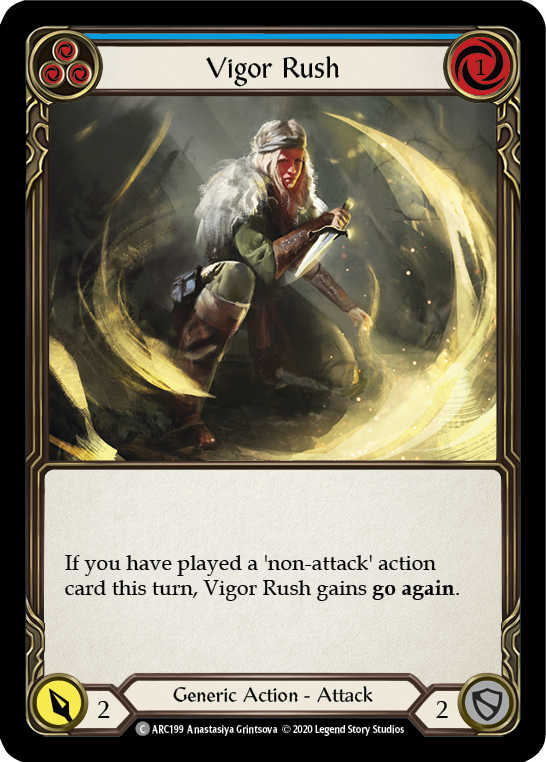 Vigor Rush (Blue) [ARC199] Unlimited Rainbow Foil | Webway Games