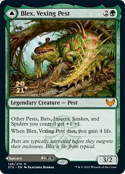 Blex, Vexing Pest // Search for Blex [Strixhaven: School of Mages Prerelease Promos] | Webway Games