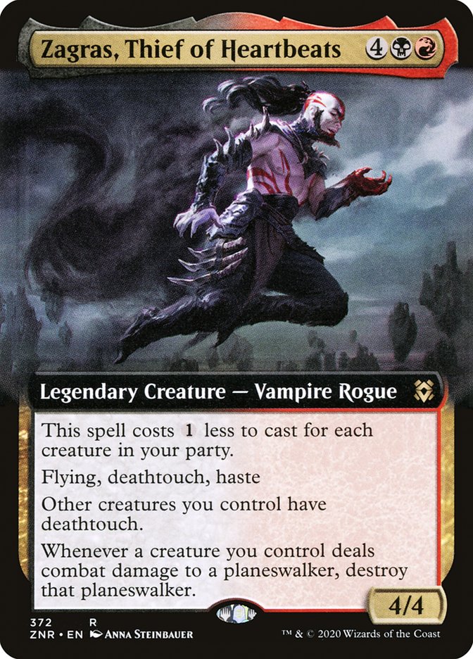 Zagras, Thief of Heartbeats (Extended Art) [Zendikar Rising] | Webway Games