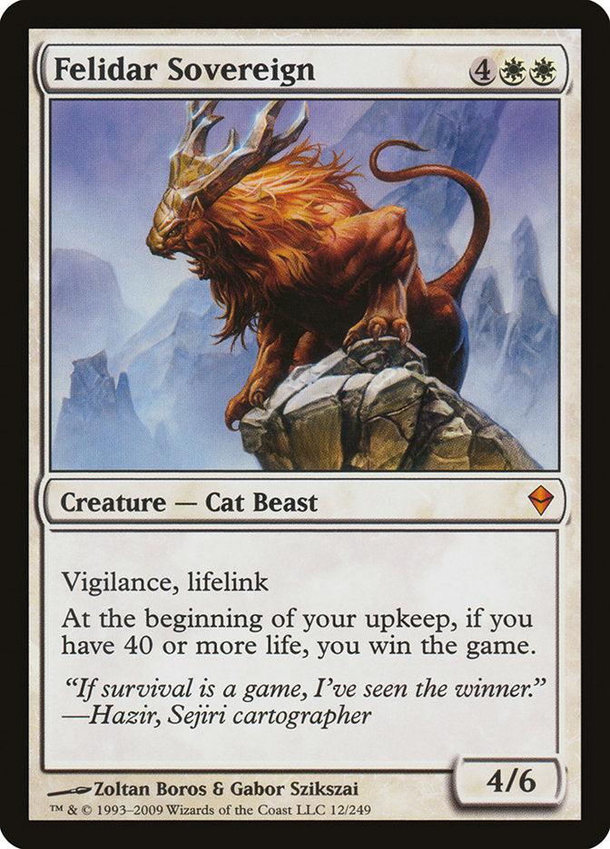 Felidar Sovereign [Zendikar] | Webway Games