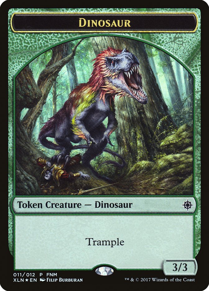 Dinosaur // Treasure (011) Token [Friday Night Magic 2017] | Webway Games