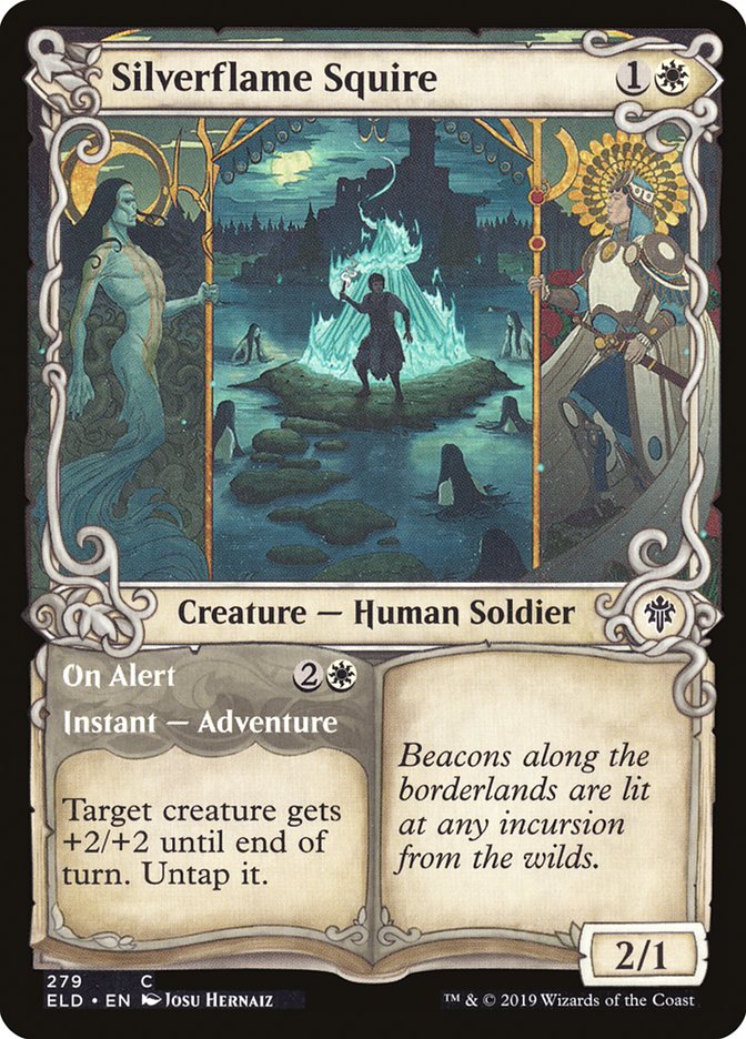 Silverflame Squire // On Alert (Showcase) [Throne of Eldraine] | Webway Games