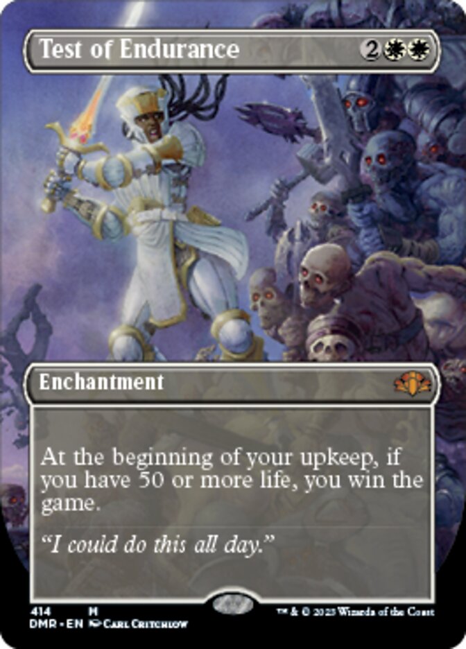 Test of Endurance (Borderless Alternate Art) [Dominaria Remastered] | Webway Games