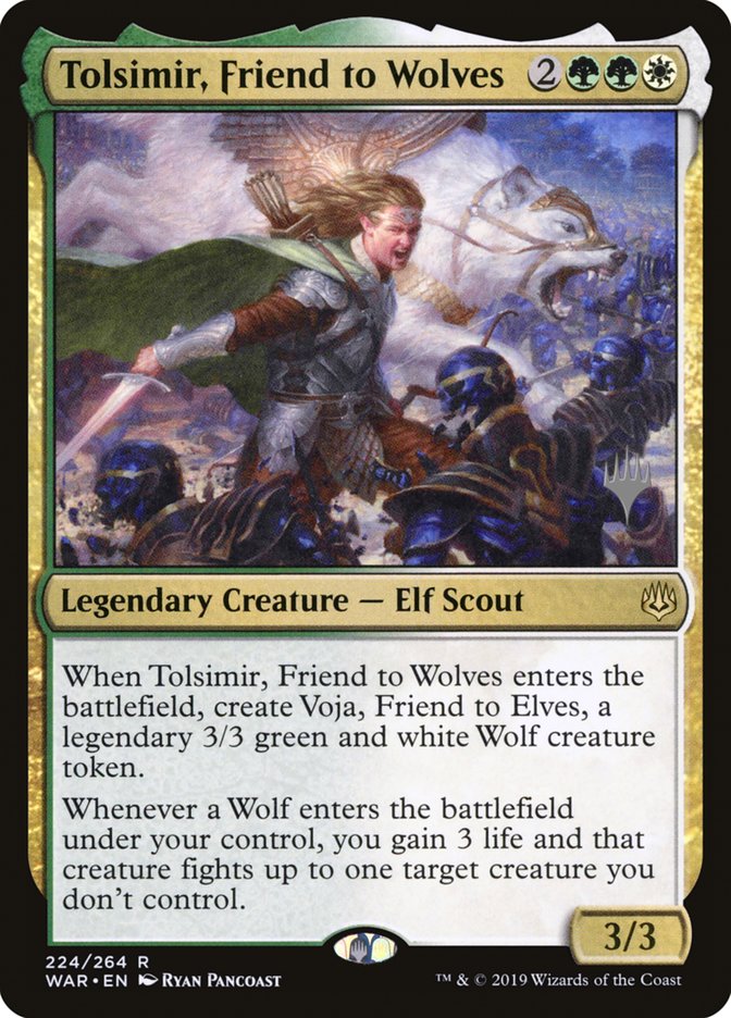 Tolsimir, Friend to Wolves (Promo Pack) [War of the Spark Promos] | Webway Games