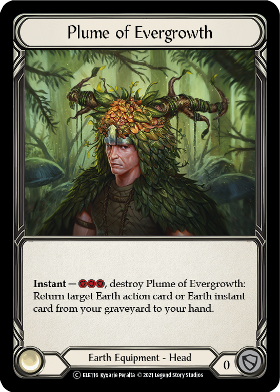 Plume of Evergrowth [U-ELE116] Unlimited Rainbow Foil | Webway Games