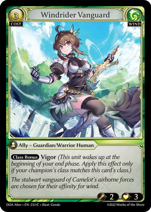 Windrider Vanguard (233) [Dawn of Ashes: Alter Edition] | Webway Games