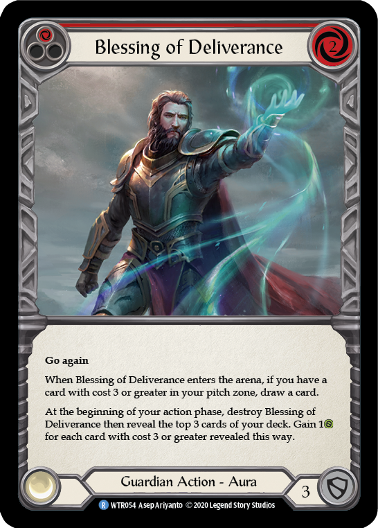 Blessing of Deliverance (Red) [U-WTR054] (Welcome to Rathe Unlimited)  Unlimited Rainbow Foil | Webway Games