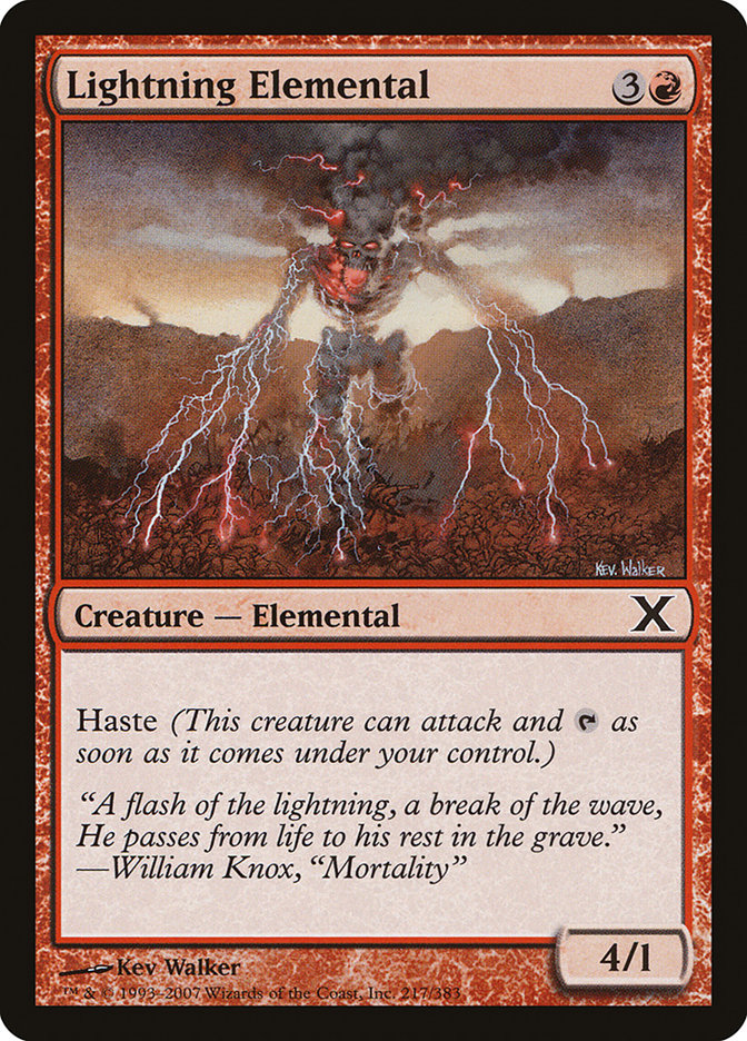 Lightning Elemental [Tenth Edition] | Webway Games