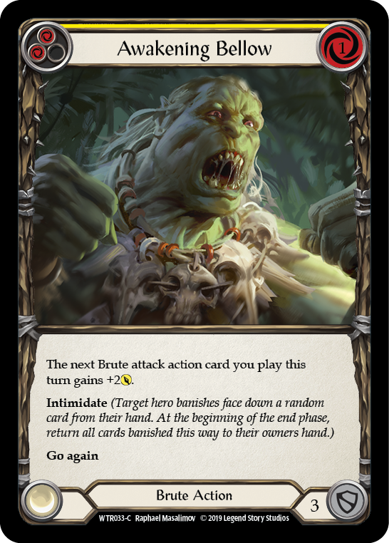 Awakening Bellow (Yellow) [WTR033-C] Alpha Print Rainbow Foil | Webway Games