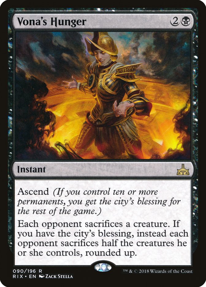 Vona's Hunger [Rivals of Ixalan] | Webway Games