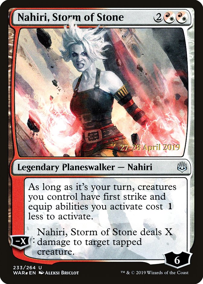 Nahiri, Storm of Stone  [War of the Spark Prerelease Promos] | Webway Games
