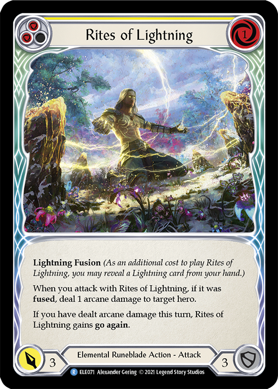 Rites of Lightning (Yellow) [ELE071] (Tales of Aria)  1st Edition Normal | Webway Games