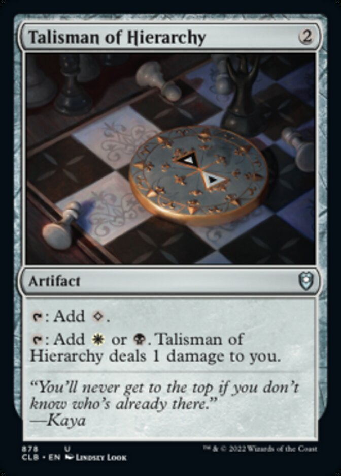 Talisman of Hierarchy [Commander Legends: Battle for Baldur's Gate] | Webway Games