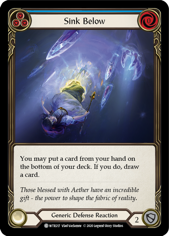 Sink Below (Blue) [U-WTR217] (Welcome to Rathe Unlimited)  Unlimited Rainbow Foil | Webway Games