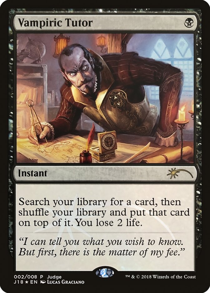 Vampiric Tutor (J18) [Judge Gift Cards 2018] | Webway Games