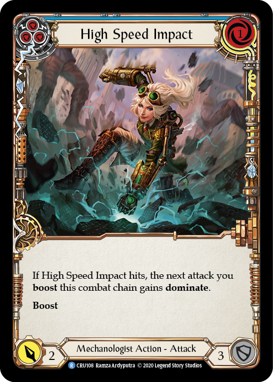 High Speed Impact (Blue) [CRU108] 1st Edition Rainbow Foil | Webway Games