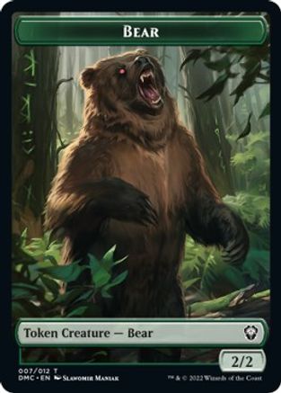 Kavu // Bear Double-sided Token [Dominaria United Commander Tokens] | Webway Games