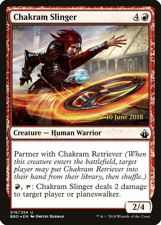 Chakram Slinger  (Prerelease) [Battlebond Prerelease Promos] | Webway Games