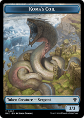 Drake // Koma's Coil Double-Sided Token [Murders at Karlov Manor Commander Tokens] | Webway Games