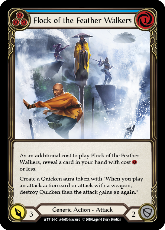 Flock of the Feather Walkers (Blue) [WTR184-C] Alpha Print Rainbow Foil | Webway Games