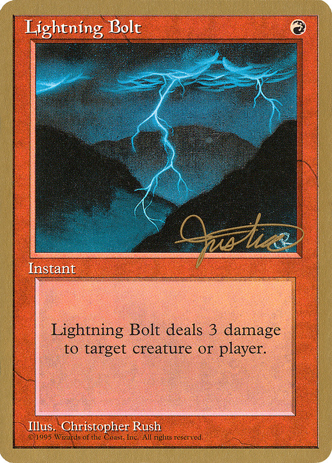 Lightning Bolt (Mark Justice) [Pro Tour Collector Set] | Webway Games