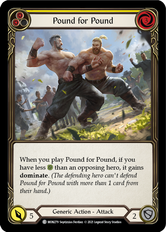Pound for Pound (Yellow) (Rainbow Foil) [MON279-RF] 1st Edition Rainbow Foil | Webway Games